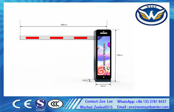 Parking Barrier Gate Brushless Motor Destek Reklamları Düz Kollu